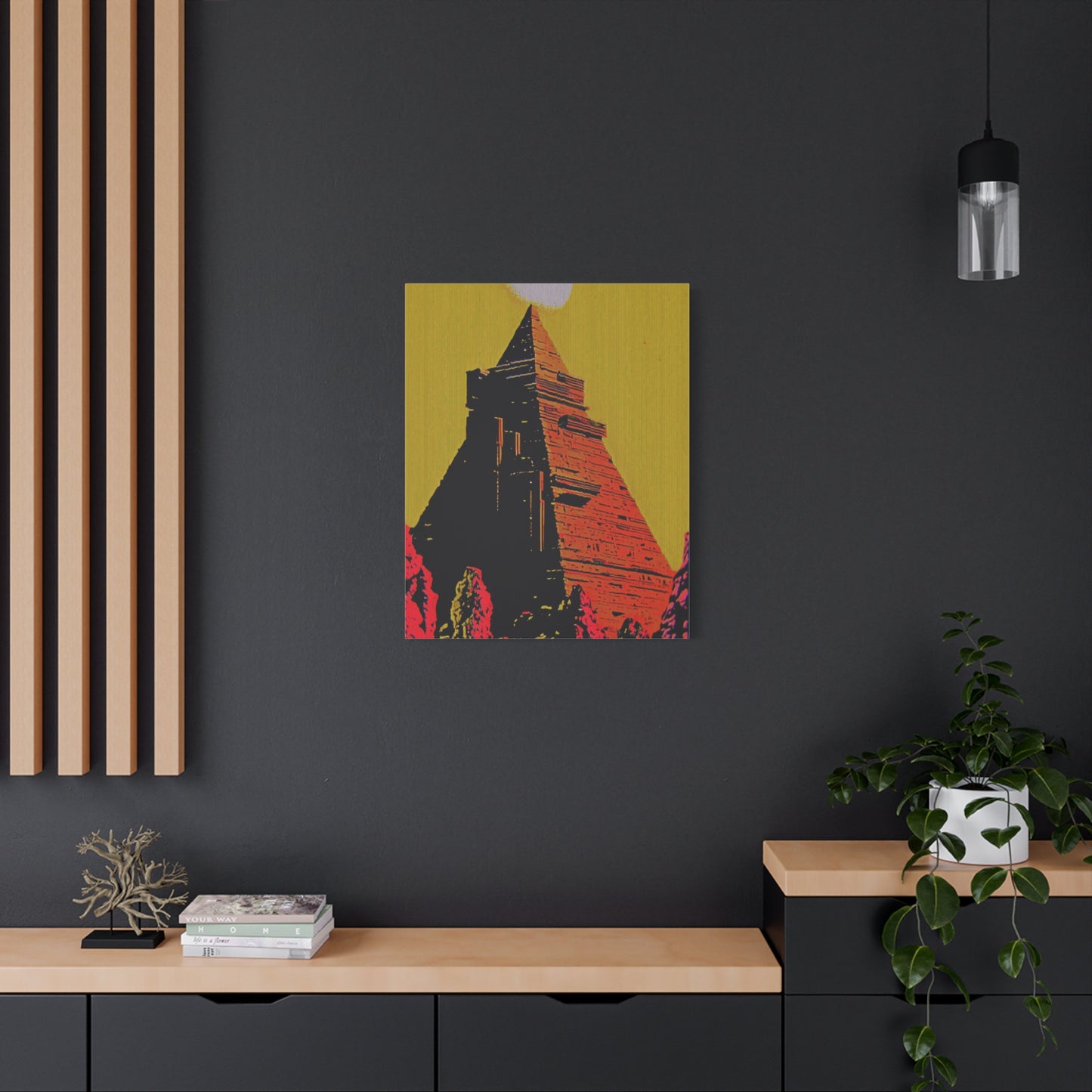 Retro Fantasy Canvas Art - A dreem of the Pyramid of Giza 🔺