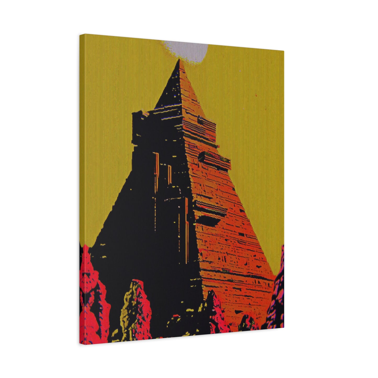 Retro Fantasy Canvas Art - A dreem of the Pyramid of Giza 🔺