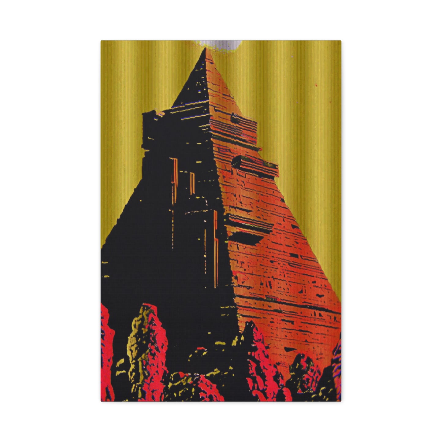 Retro Fantasy Canvas Art - A dreem of the Pyramid of Giza 🔺