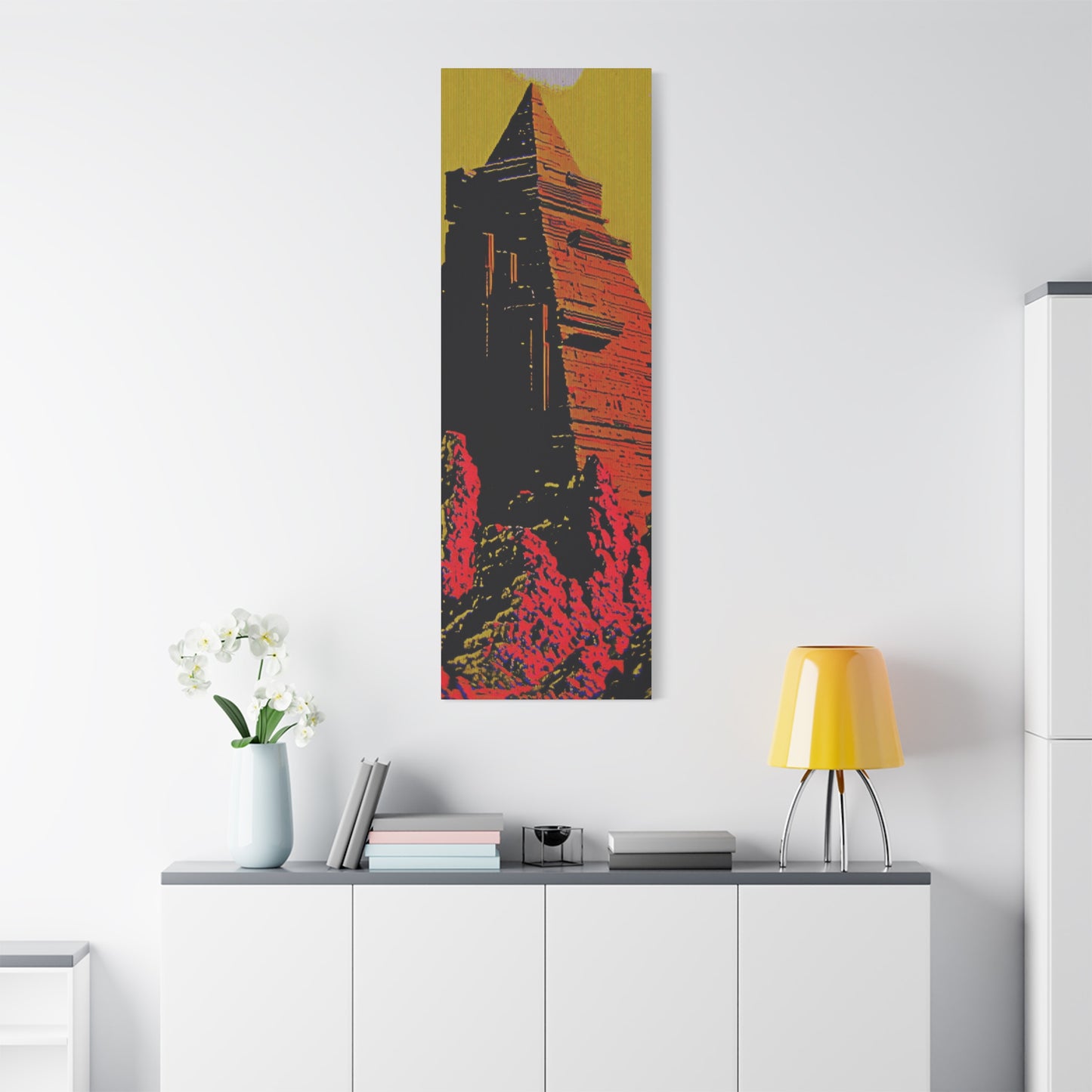 Retro Fantasy Canvas Art - A dreem of the Pyramid of Giza 🔺