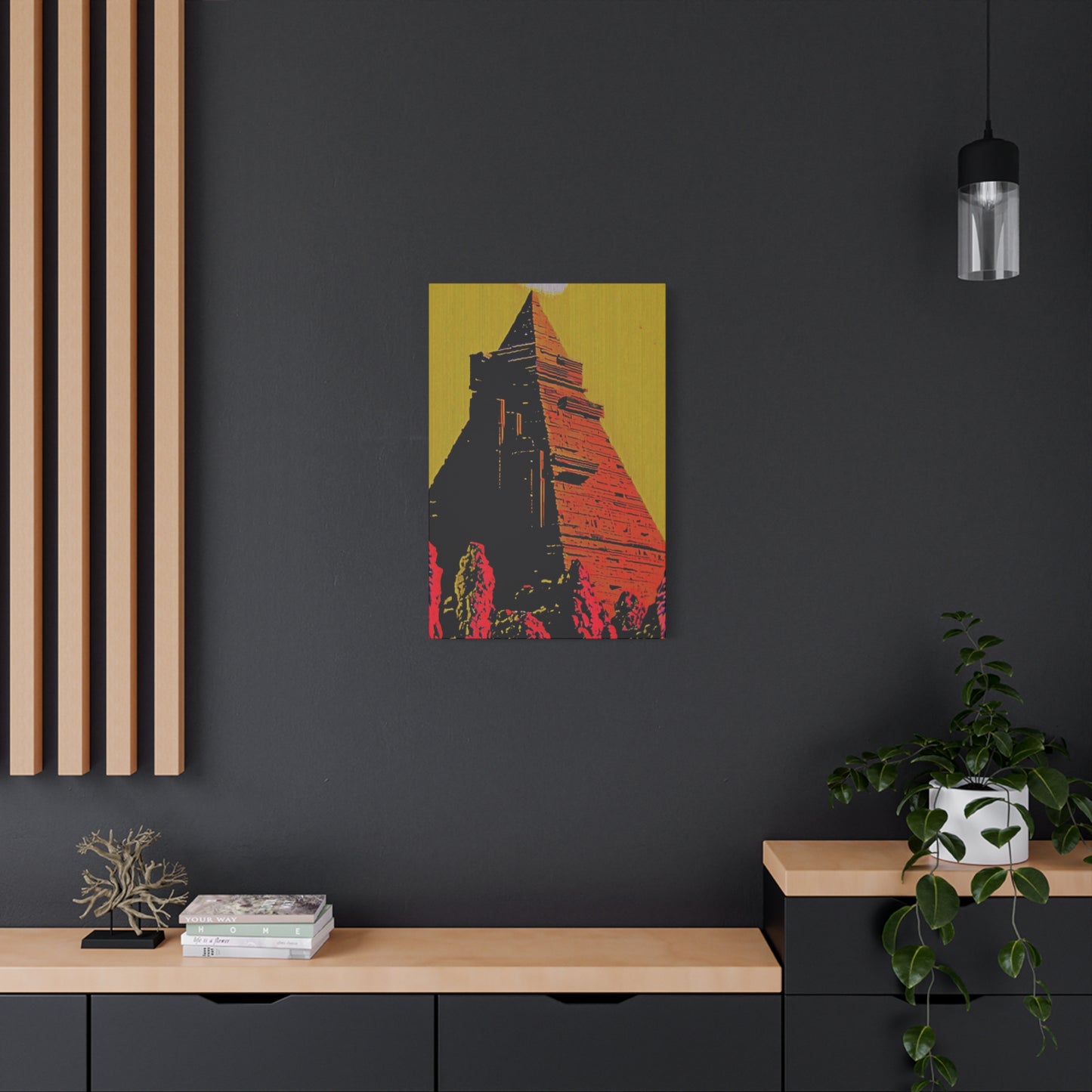 Retro Fantasy Canvas Art - A dreem of the Pyramid of Giza 🔺