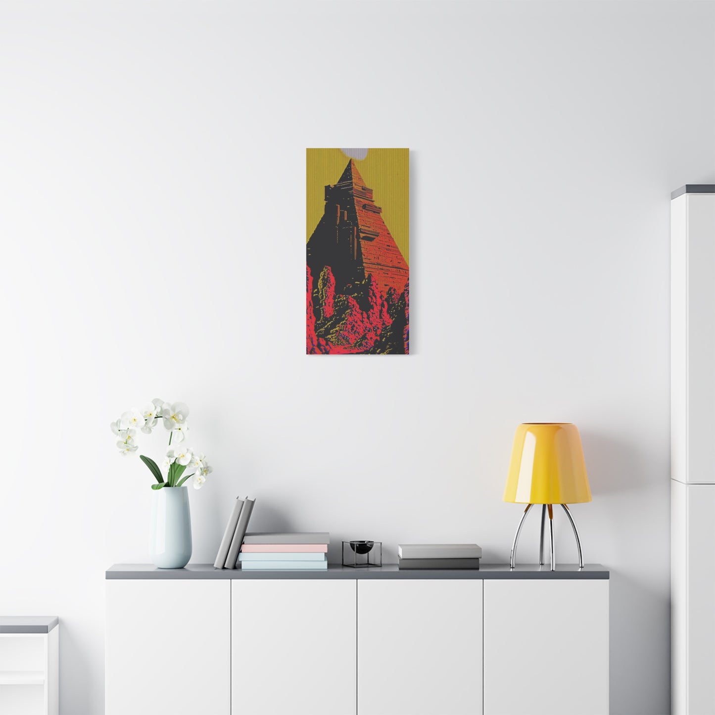 Retro Fantasy Canvas Art - A dreem of the Pyramid of Giza 🔺