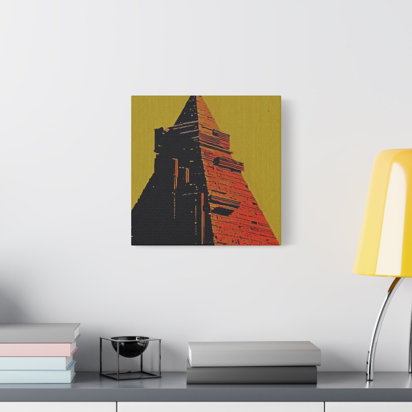 Retro Fantasy Canvas Art - A dreem of the Pyramid of Giza 🔺