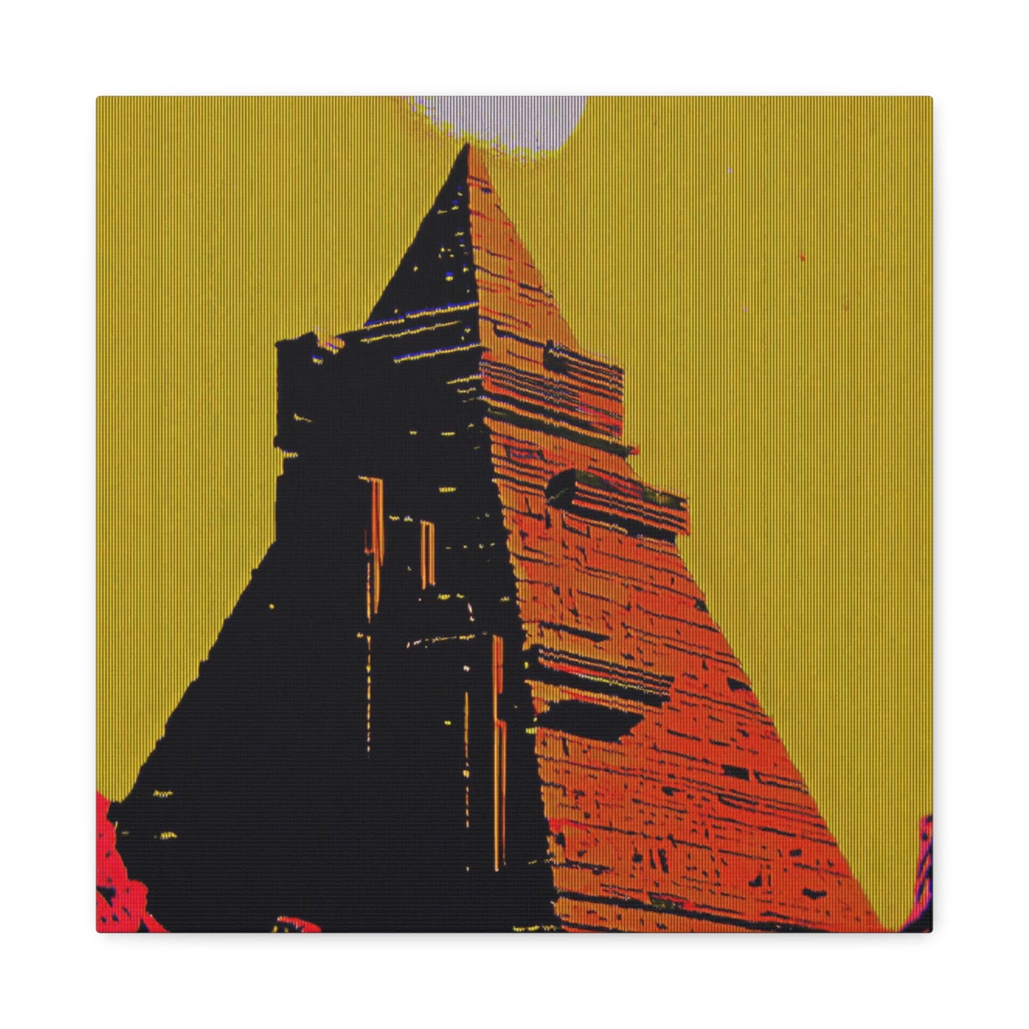 Retro Fantasy Canvas Art - A dreem of the Pyramid of Giza 🔺