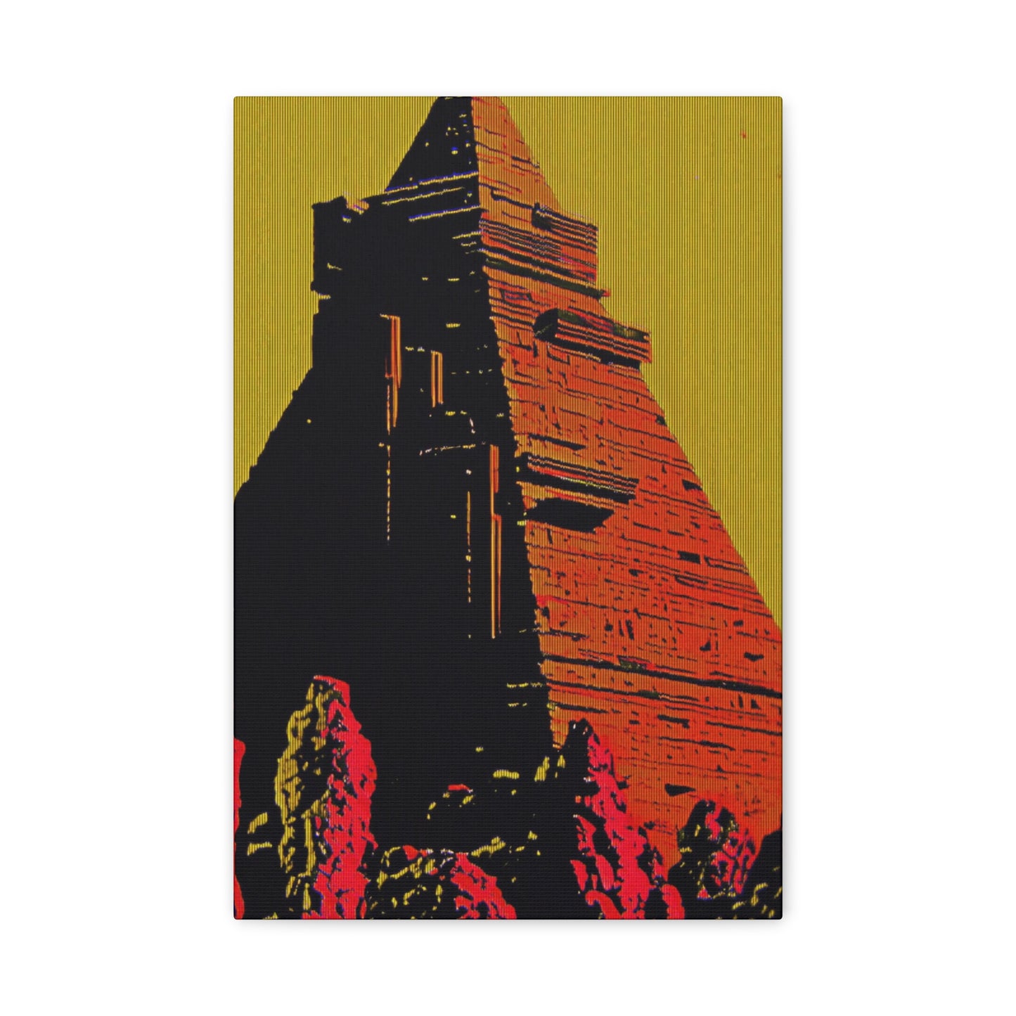 Retro Fantasy Canvas Art - A dreem of the Pyramid of Giza 🔺