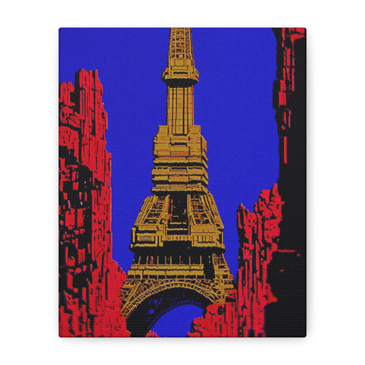 Retro Fantasy Canvas Art - A dreem of the Eiffel Tower 🗼