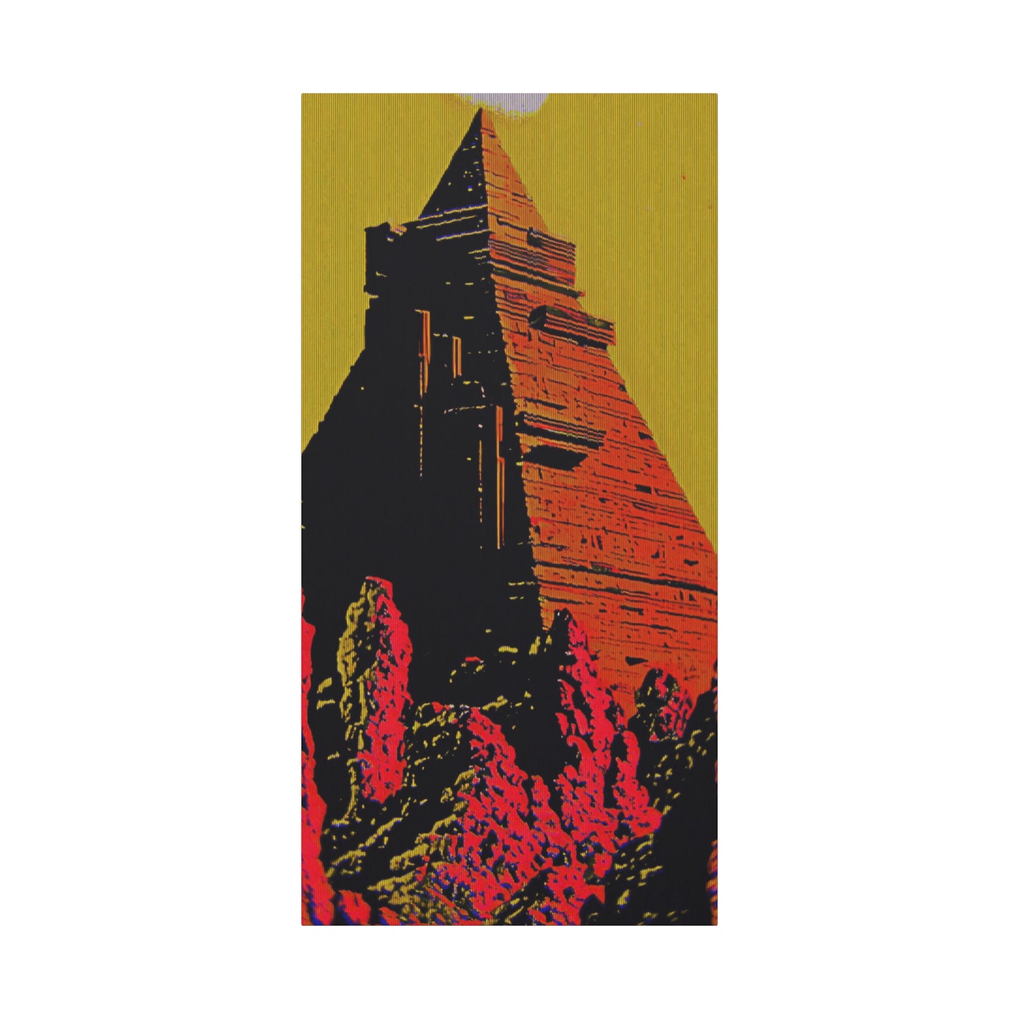 Retro Fantasy Canvas Art - A dreem of the Pyramid of Giza 🔺