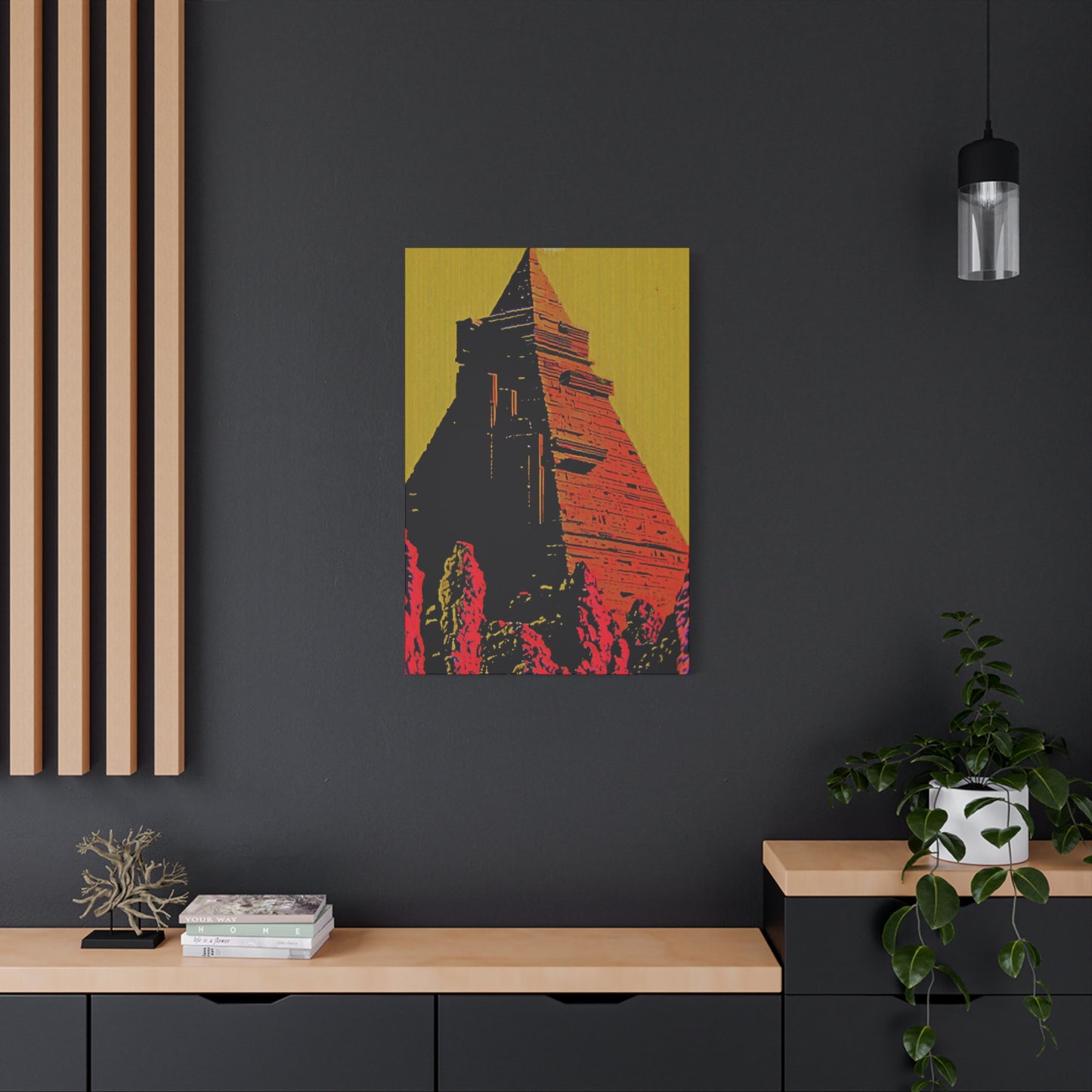 Retro Fantasy Canvas Art - A dreem of the Pyramid of Giza 🔺