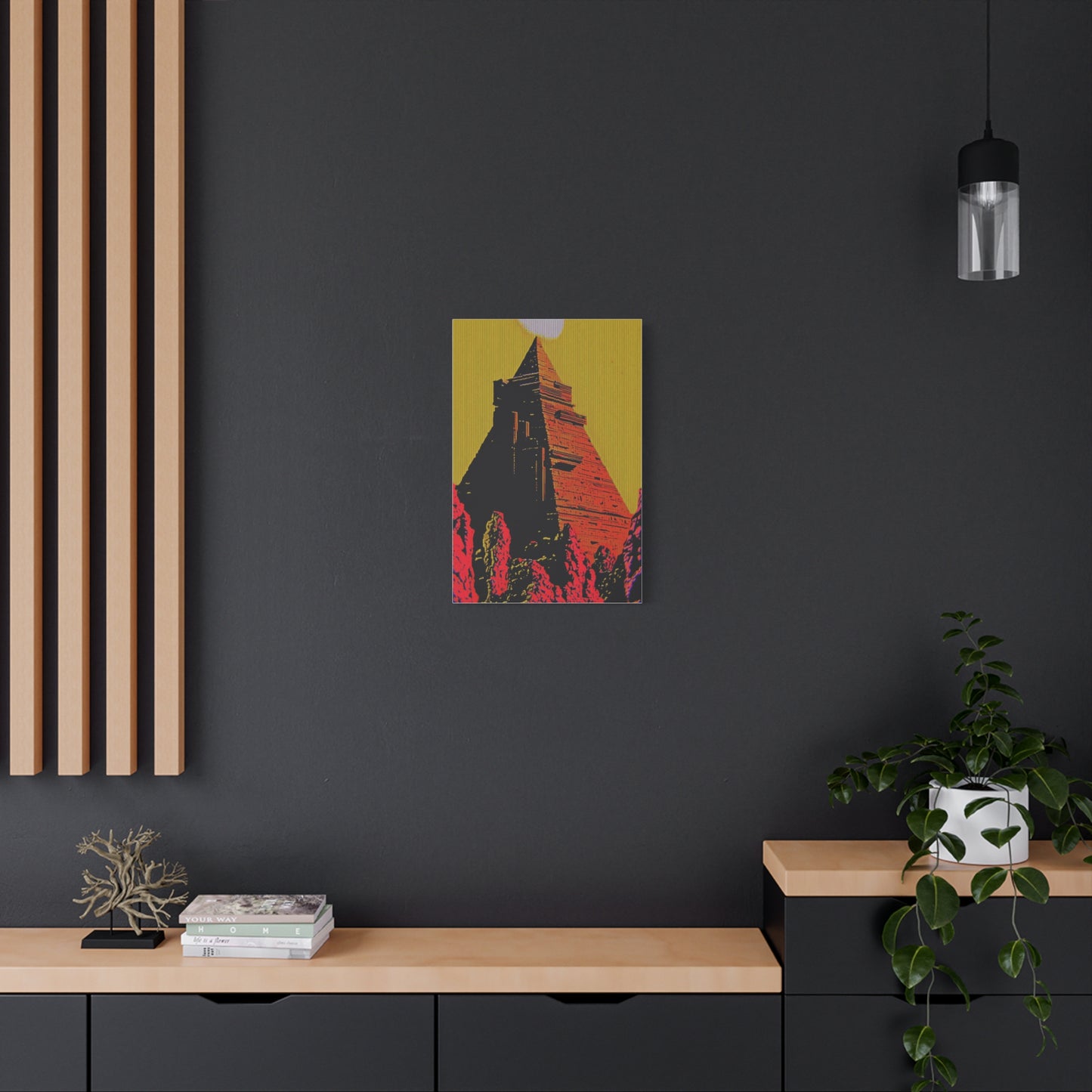 Retro Fantasy Canvas Art - A dreem of the Pyramid of Giza 🔺