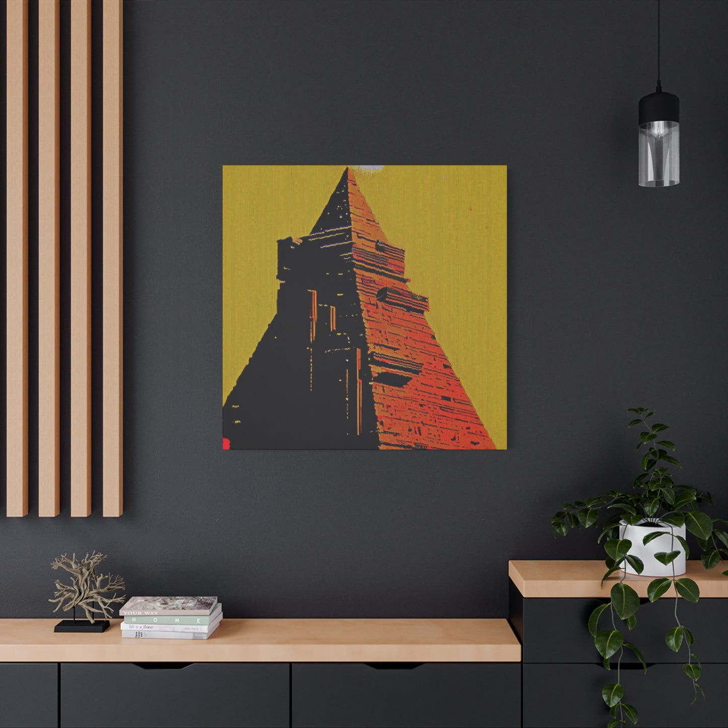 Retro Fantasy Canvas Art - A dreem of the Pyramid of Giza 🔺