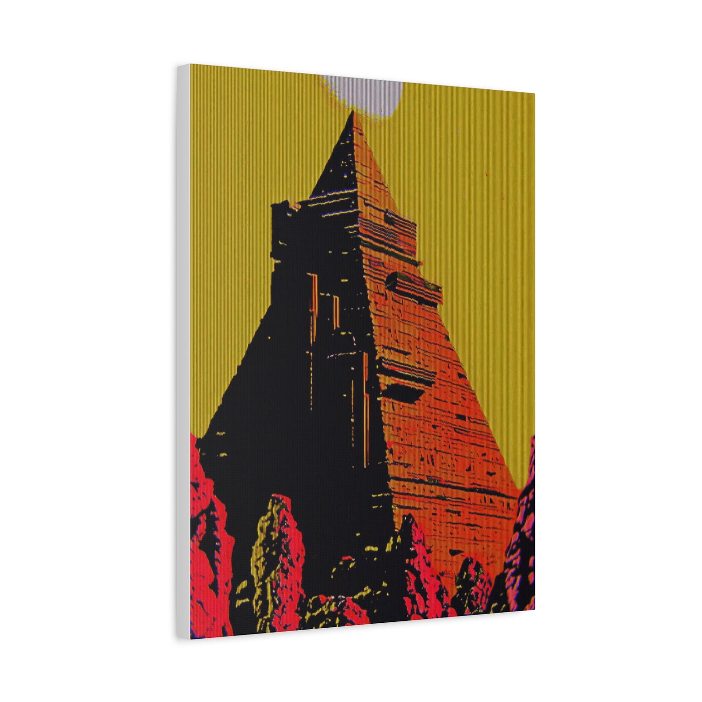 Retro Fantasy Canvas Art - A dreem of the Pyramid of Giza 🔺