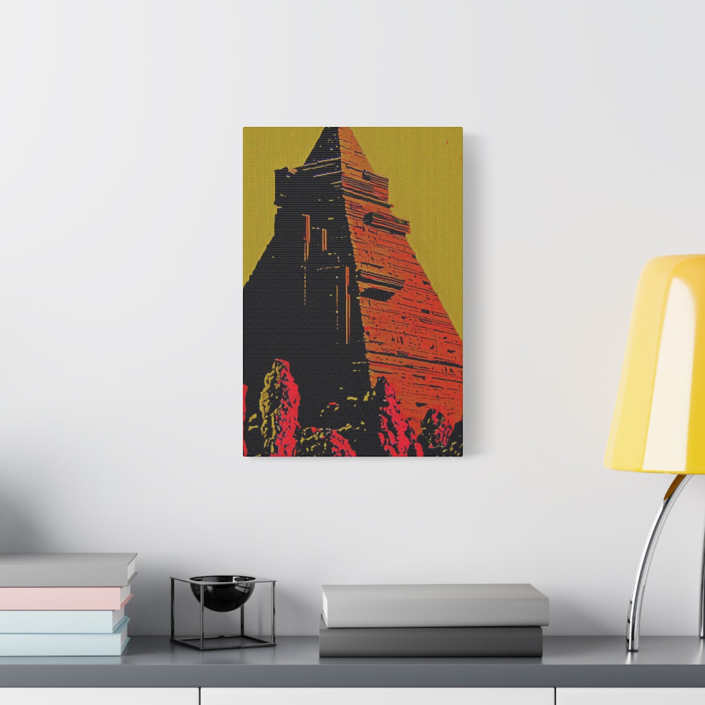 Retro Fantasy Canvas Art - A dreem of the Pyramid of Giza 🔺