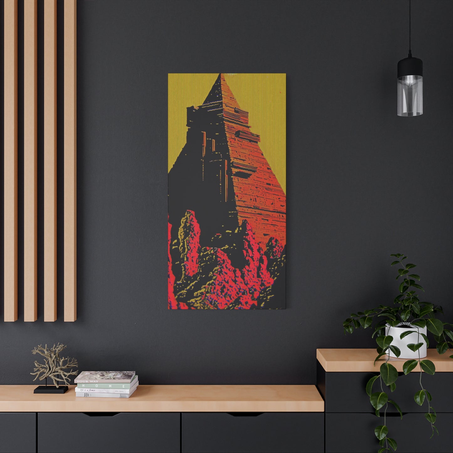 Retro Fantasy Canvas Art - A dreem of the Pyramid of Giza 🔺