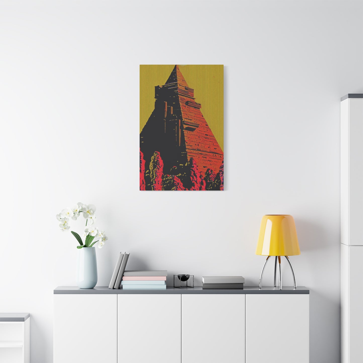 Retro Fantasy Canvas Art - A dreem of the Pyramid of Giza 🔺